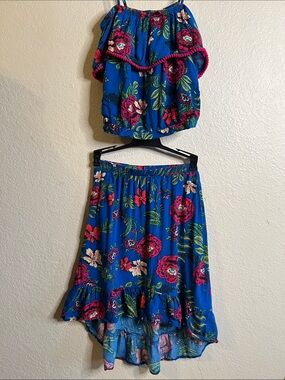 Art Class Floral Two-Piece Set – Girls Size Large (10/12)